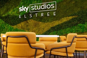 Reused sofas and seating at Sky Studios Elstree