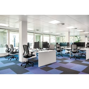 Workspace at an online bank in London, furnished by JPA Workspaces